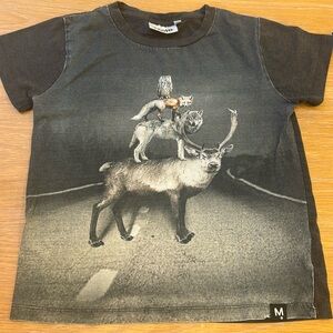 Kids Molo organic cotton black T-Shirt, US kids 8